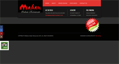 Desktop Screenshot of mahanrestaurant.com